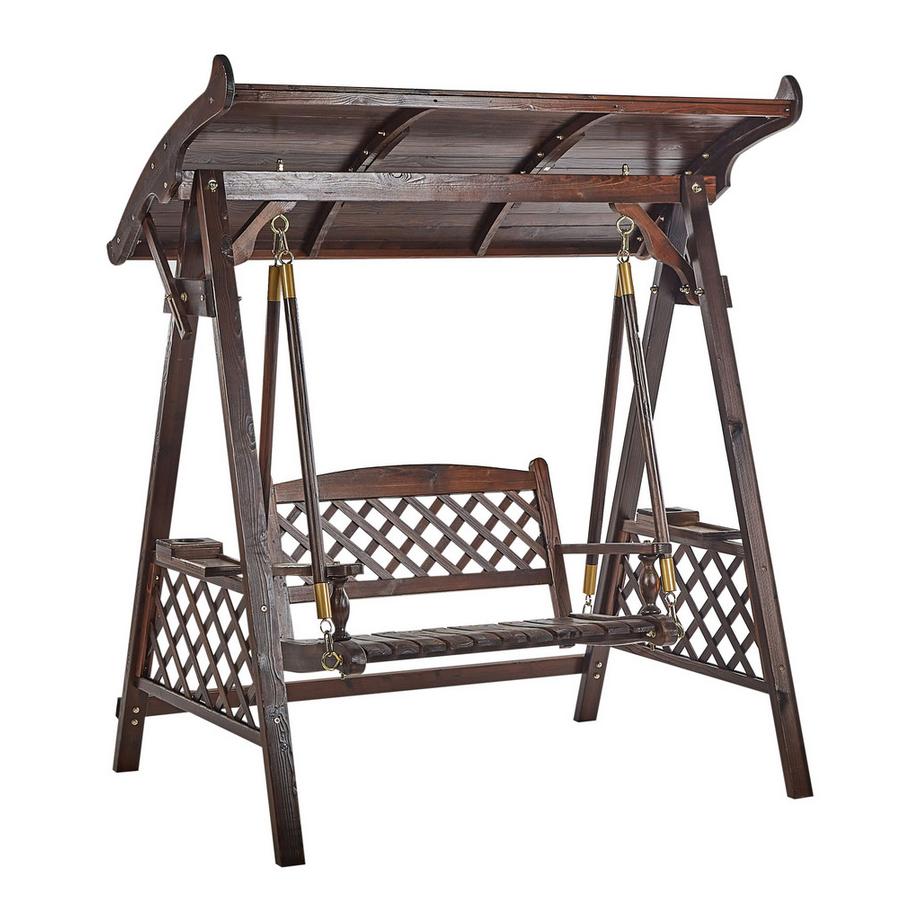 Beliani Balancelle de jardin en Bois d’épicéa Traditionnel SENARICA  