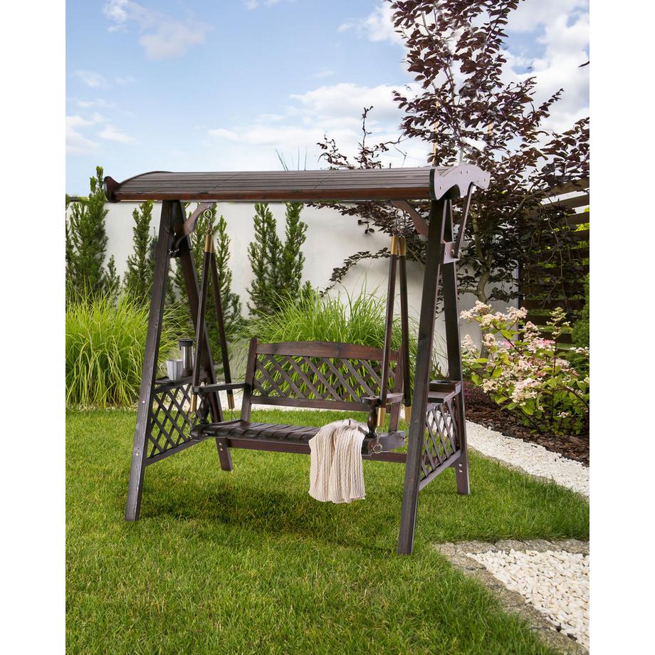 Beliani Balancelle de jardin en Bois d’épicéa Traditionnel SENARICA  