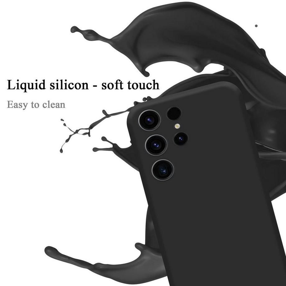 Cadorabo  Hülle für Samsung Galaxy S23 ULTRA in LIQUID SCHWARZ - Schutzhülle aus flexiblem TPU Silikon 
