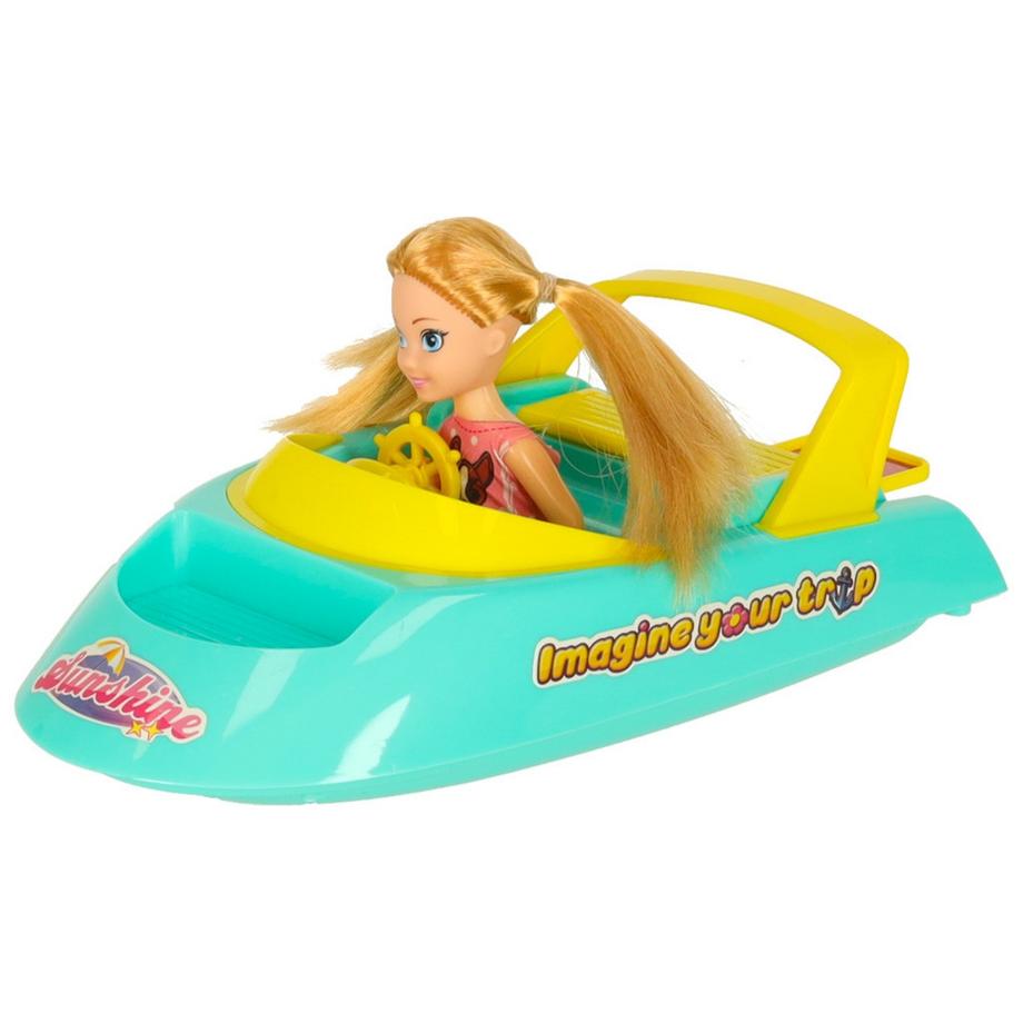 Northio  Bateau de poupée avec planche de surf pliable 