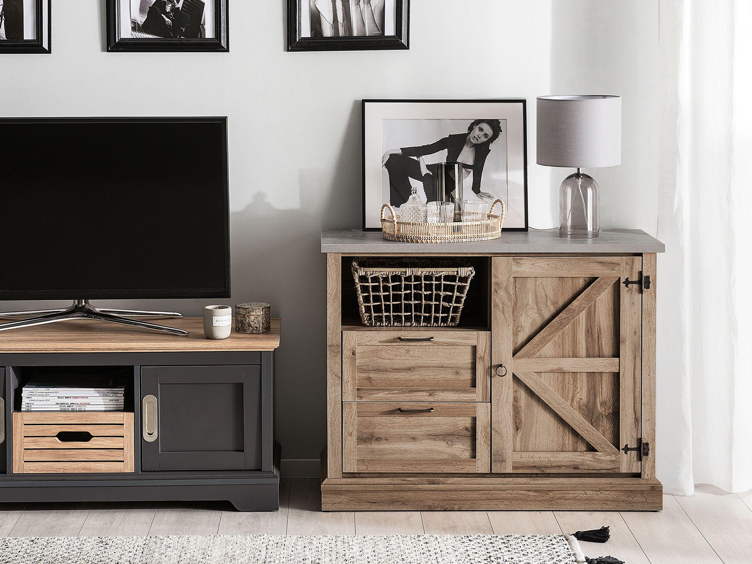 Beliani Sideboard aus Faserplatte Boho TORONTO  