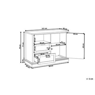 Beliani Sideboard aus Faserplatte Boho TORONTO  