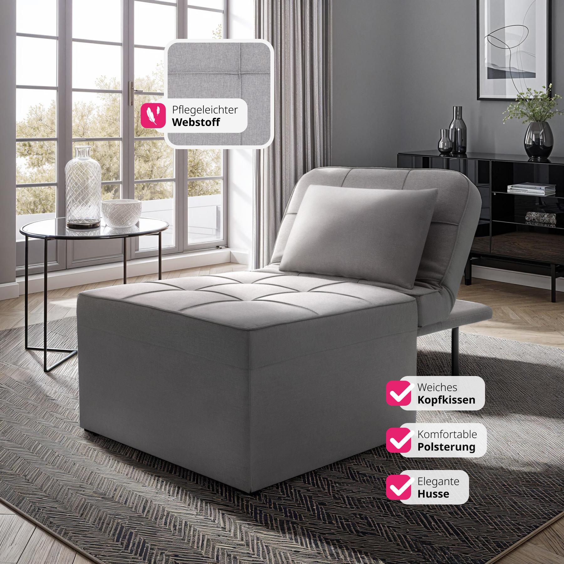 Tectake Fauteuil de repos 4-en-1 réglable en hauteur en 6 positions  