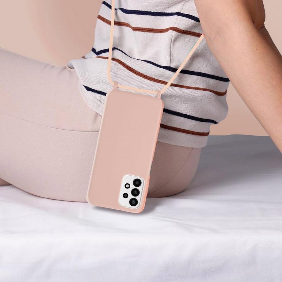 Avizar  Cover cordino Samsung A23 5G, M23 Rosa 