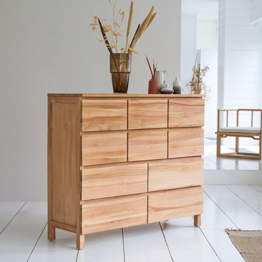 Tikamoon Cassettiera in teak massello Milano  