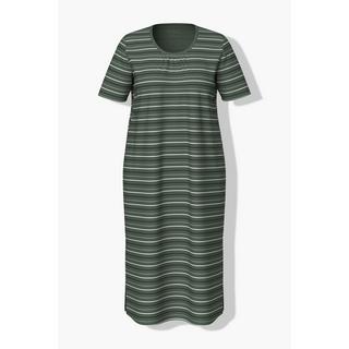 Ulla Popken Camicia da notte a righe scollo rotondo mezze maniche  