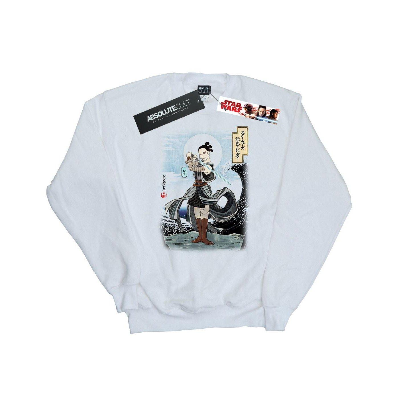 Image of The Last Jedi Japanese Rey Sweatshirt Damen Weiss M