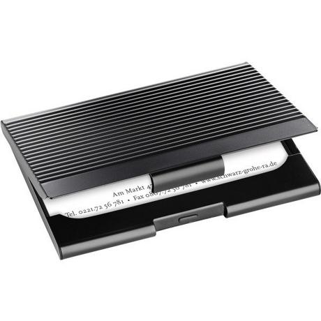 Sigel SIGEL Visitenkarten-Etui matt VZ134 Metall, 20 ST. Black  