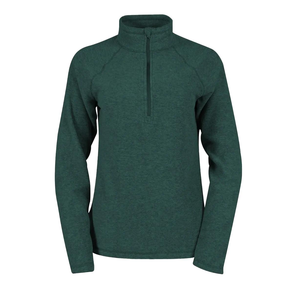 Image of Fast Fleeceoberteil Mit Kurzem Reißverschluss Raglanärmel Unisex Dunkelgrün XS