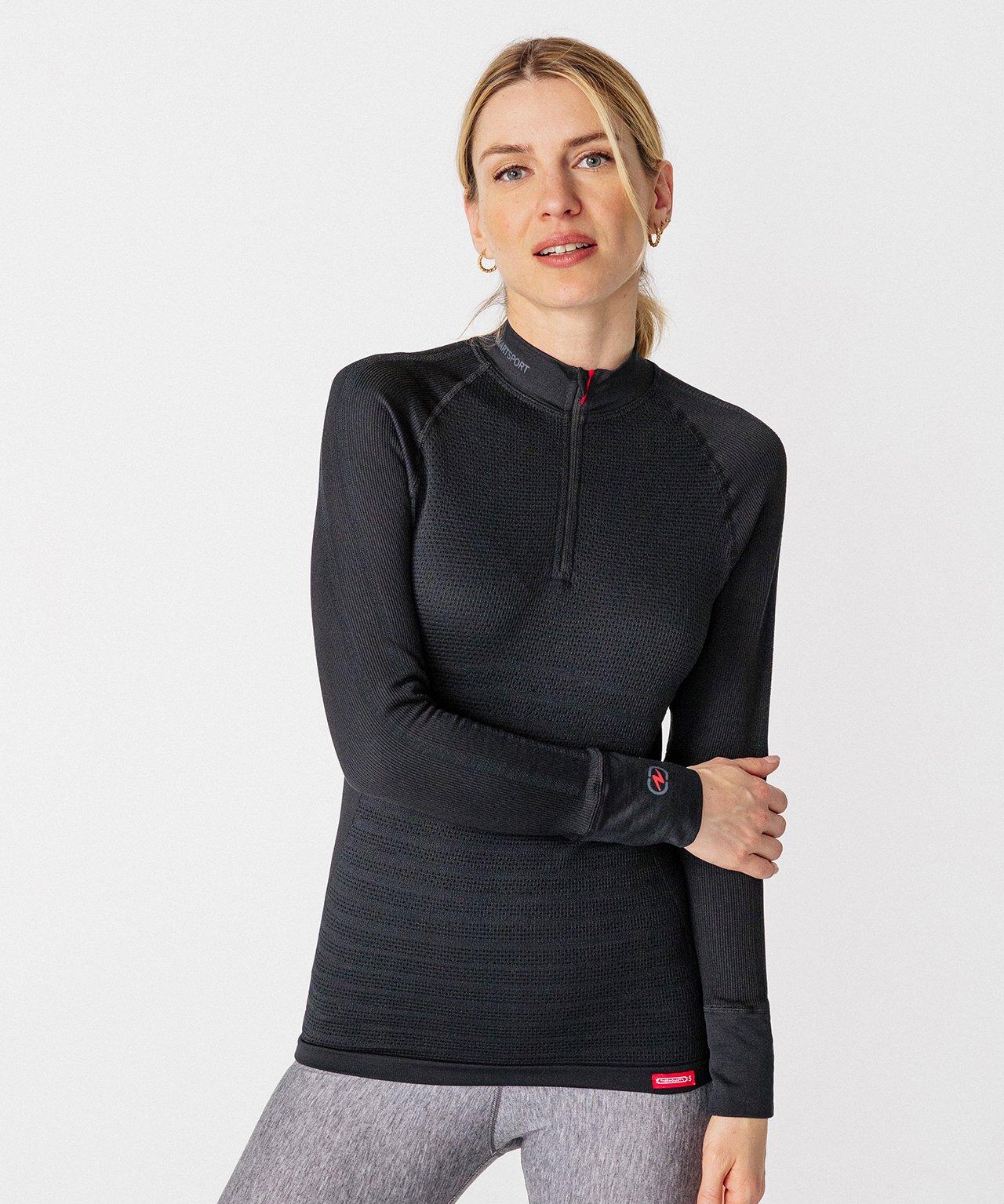 Image of Thermolactyl-shirt Energy Wärmegrad 5 Mit Reissverschluss . Damen Schwarz M/L