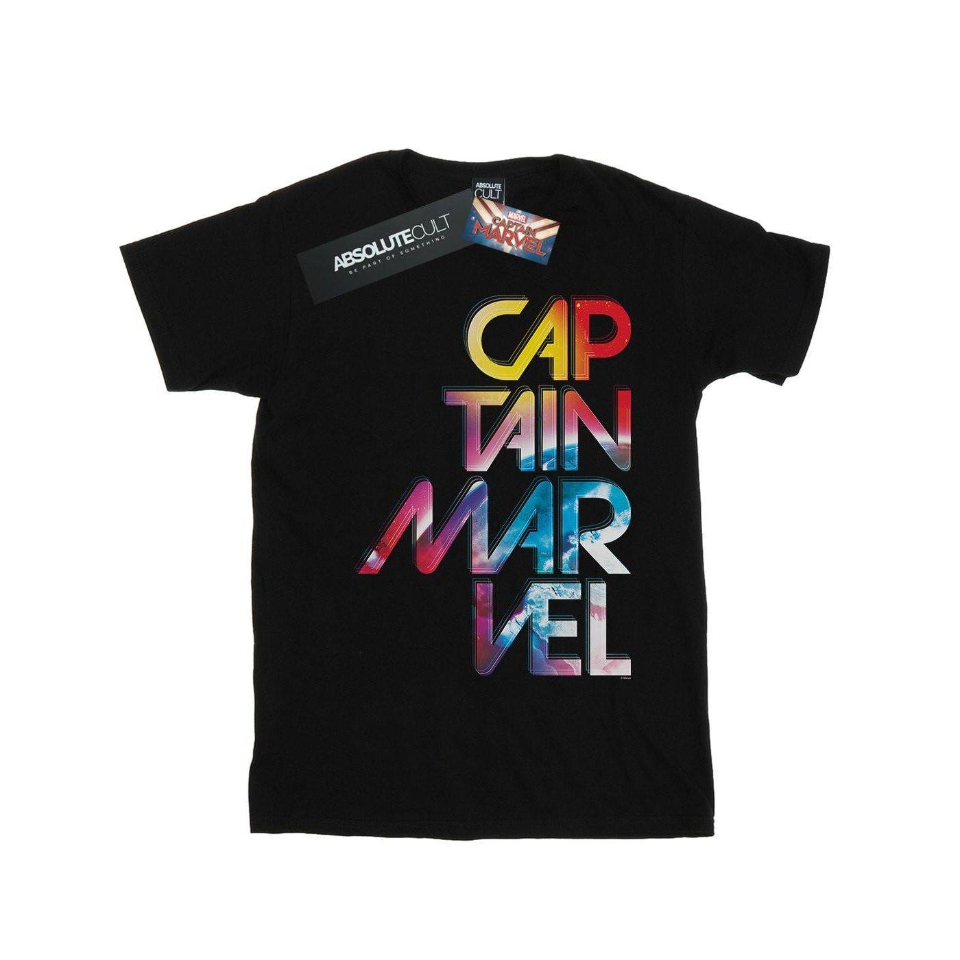 Image of Captain Galactic Text Tshirt Jungen Schwarz 152-158