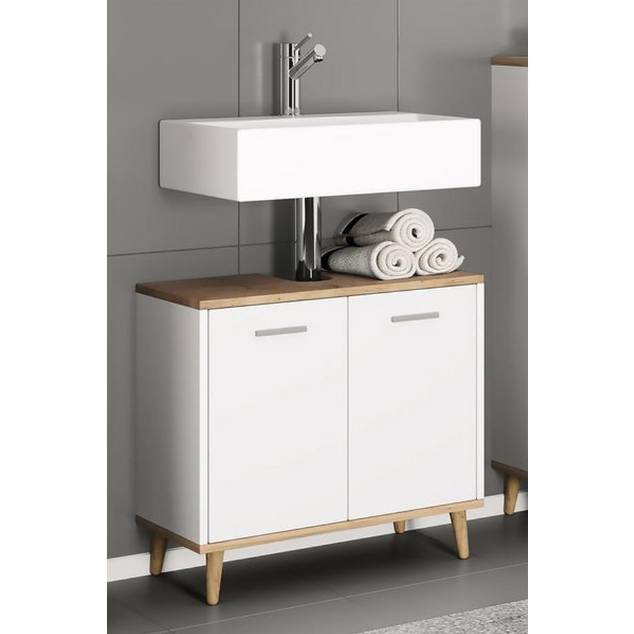 VCM Badmöbel Badunterschrank Waschbeckenunterschrank Badezimmer Schublade Landos  