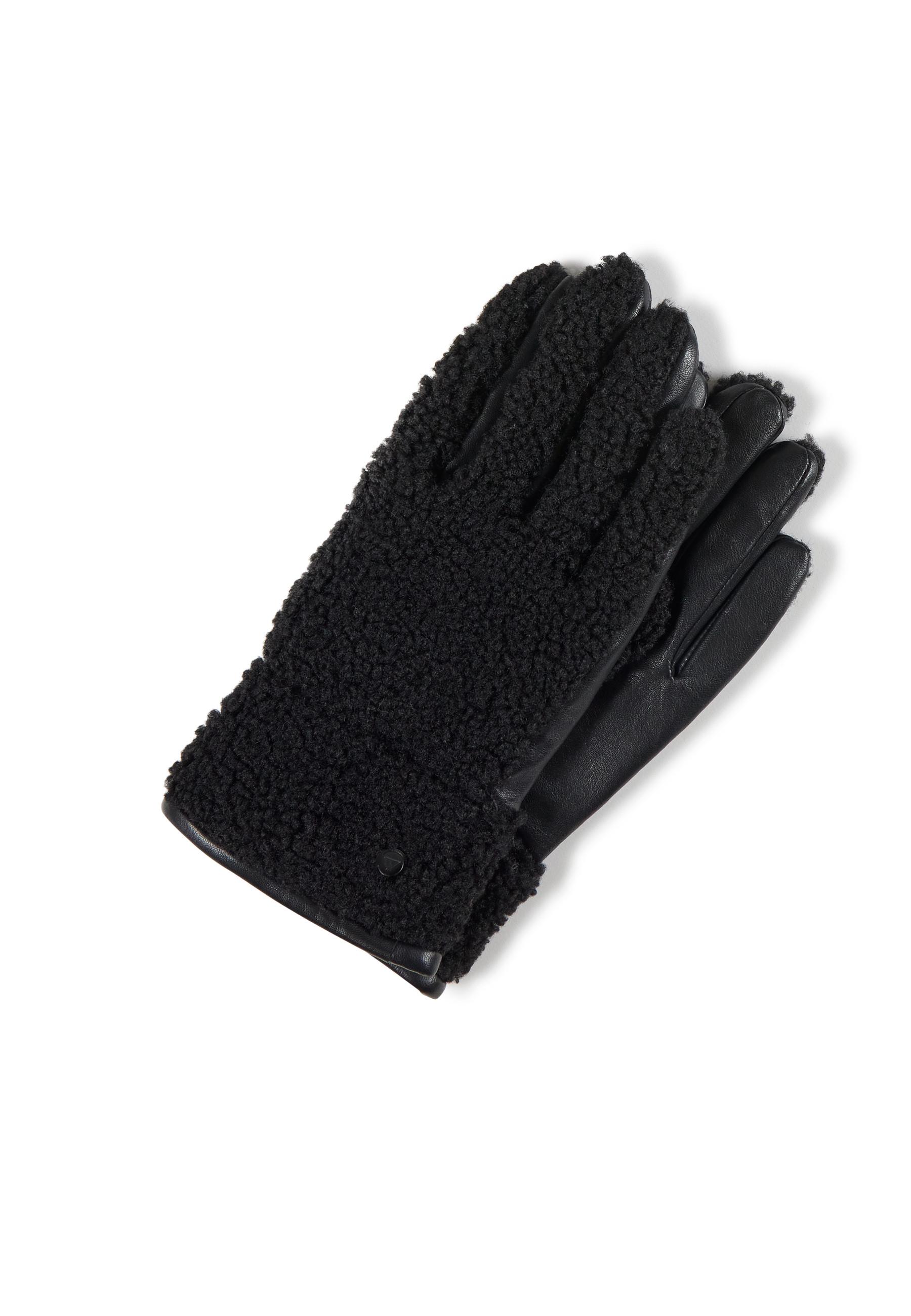 Image of Unisex Retro-fleece-handschuhe Mit Kaschmirfutter Damen Schwarz S