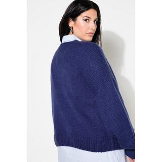 Studio Untold  Strickjacke, oversized, Spitzenkante, Langarm 