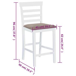 VidaXL Tabouret de bar tissu  