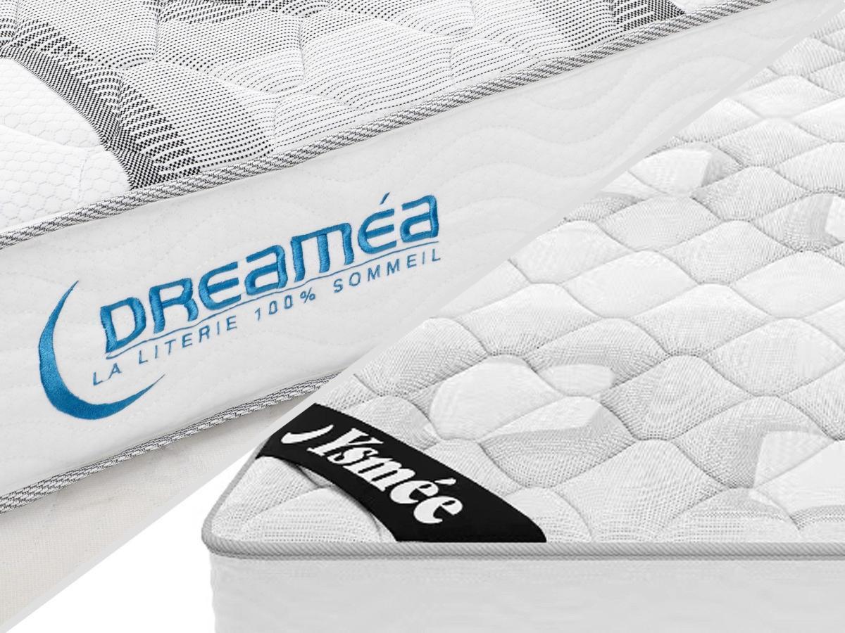 DREAMEA Ensemble sommier + matelas ressorts ensachés ép SONGE de DREAMEA  