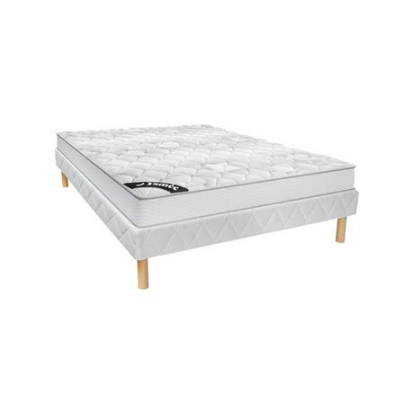 DREAMEA Ensemble sommier + matelas ressorts ensachés ép SONGE de DREAMEA  