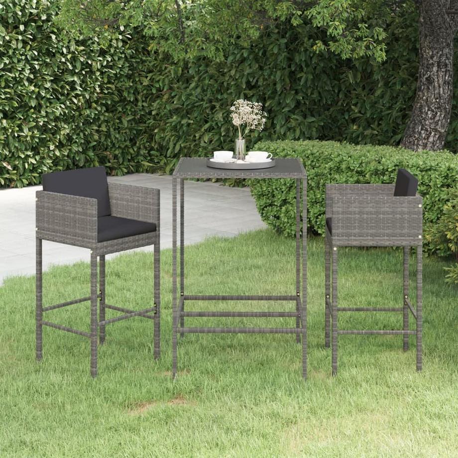 VidaXL Garten-bar-set poly-rattan  