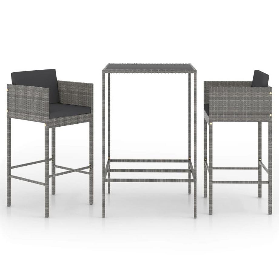 Garten-bar-set poly-rattan