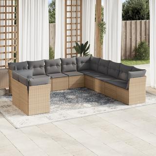 VidaXL set divano da giardino Polirattan  