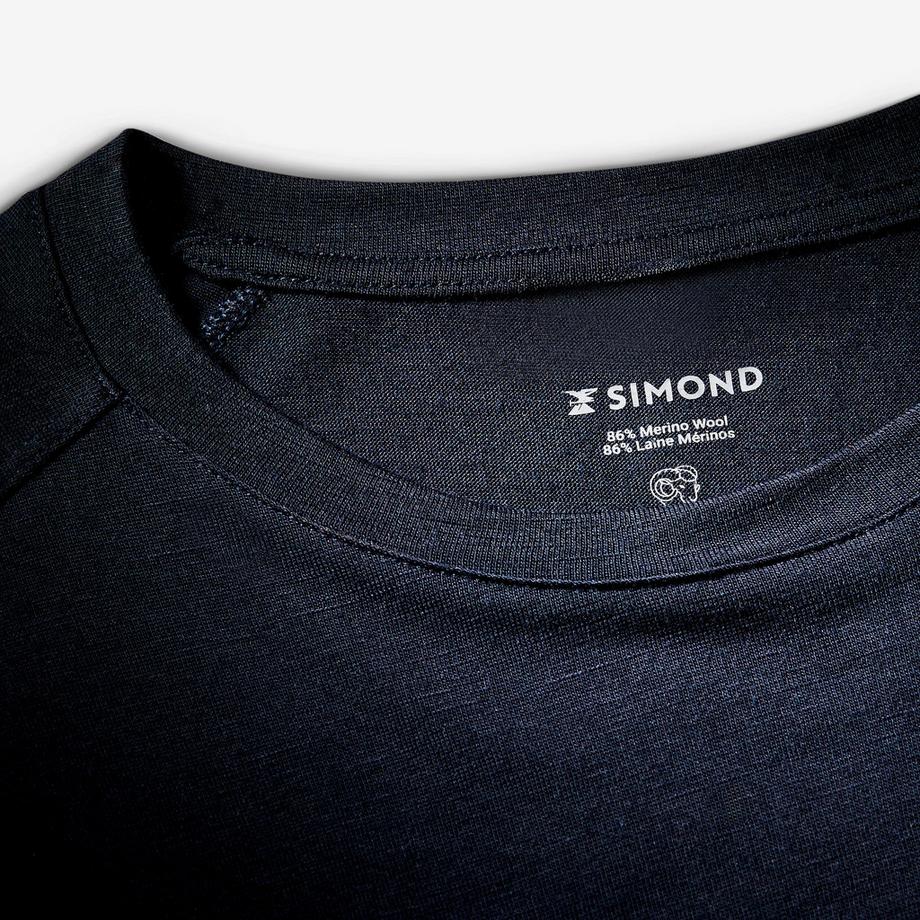 SIMOND  Langarmshirt  aus Merinowolle, Merino Resist marineblau 