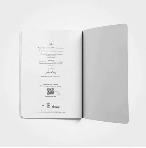 agood company Steinpapier Notizbuch - A5, Softcover, Liniert  