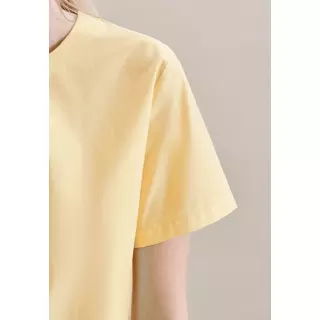 Seidensticker Shirtbluse Uni Kurzarm Rundhals  Giallo Multicolore