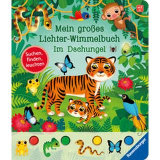 Mein großes Lichter-Wimmelbuch: Im Dschungel Grimm, Sandra; Iossa, Federica (Illustrationen) Gebundene Ausgabe 