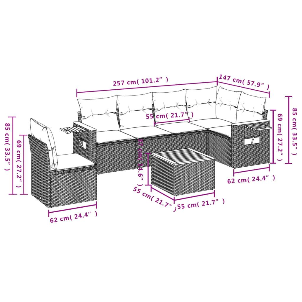 VidaXL set divano da giardino Polirattan  