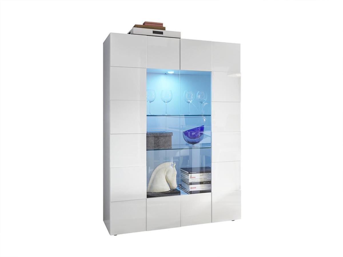 Vente-unique Vitrine CALISTO LEDs 2 portes laqué  