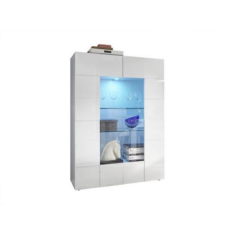 Vente-unique Vitrine CALISTO LEDs 2 portes laqué  