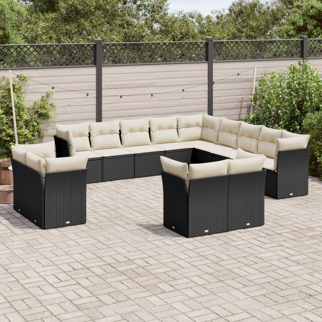 VidaXL set divano da giardino Polirattan  