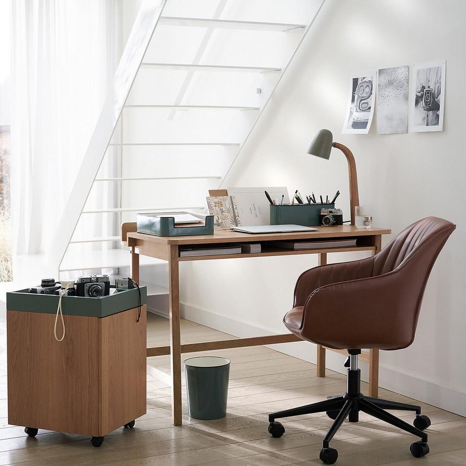 La Redoute Intérieurs Schreibtischsessel Hiba mit Rollen  