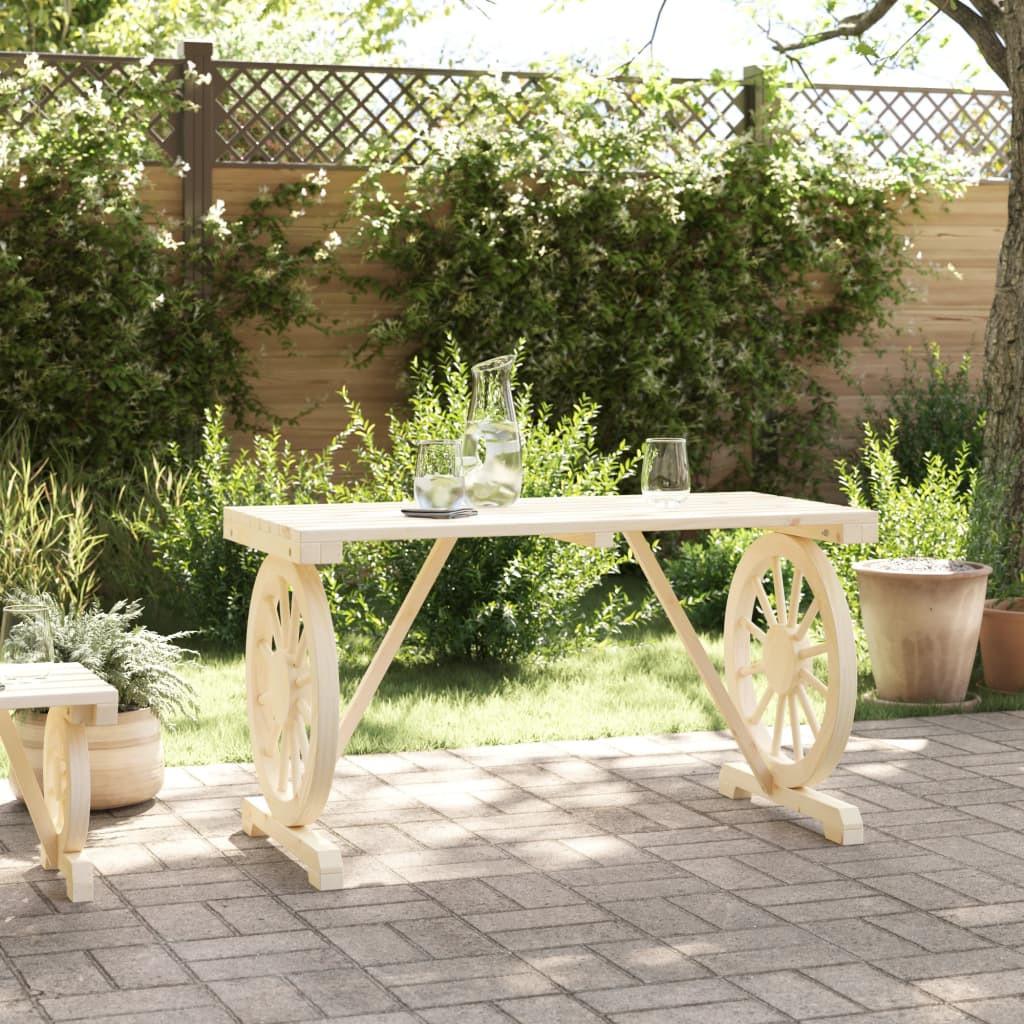 VidaXL Table de jardin bois  