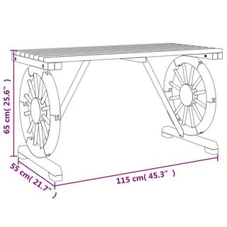 VidaXL tavolo da giardino Legno  