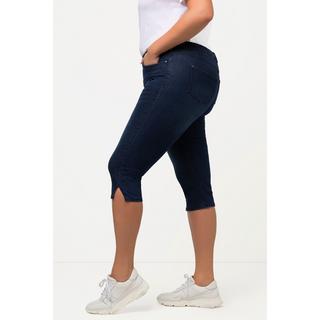 Ulla Popken  Capri Jeans Sarah, schmale 5-Pocket-Form, Saumschlitz 