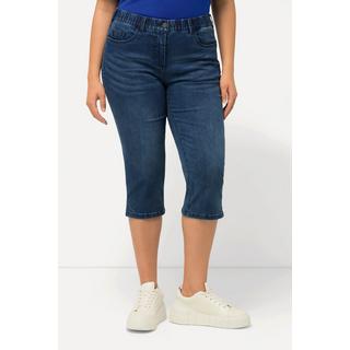 Ulla Popken  Capri Jeans Sarah, schmale 5-Pocket-Form, Saumschlitz 