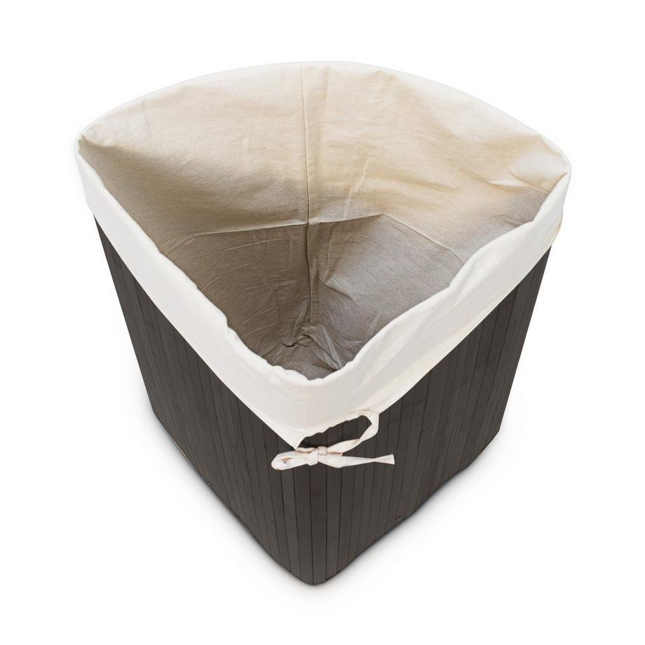 B2X Panier à linge d'angle en bambou  