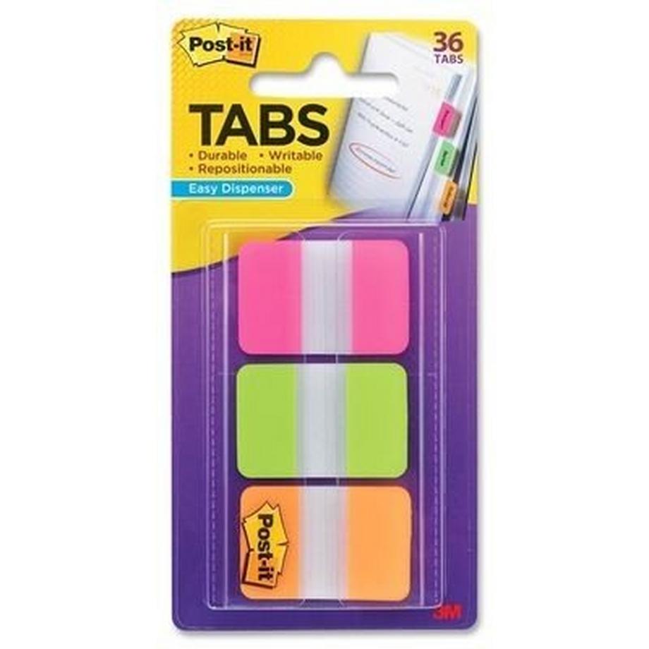 Post it POST-IT Index Strong 25,4x38mm 686-PGOT 3-farbig/3x12 Tabs  