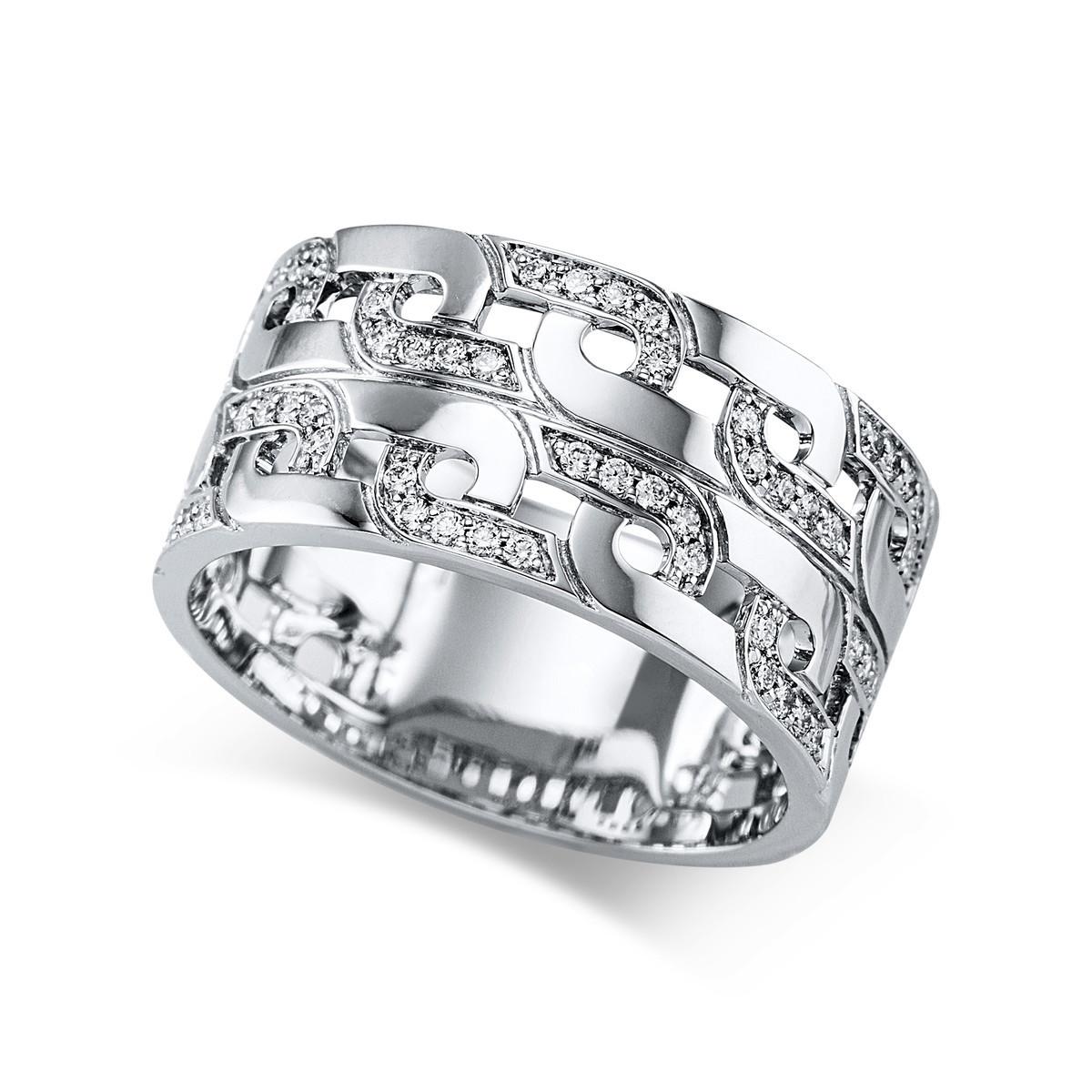 Image of Ring 750/18k Weissgold Diamant 0.24ct. Damen Silber 54