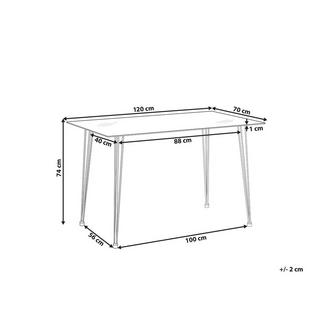 Beliani Esstisch aus Sicherheitsglas Modern WINSTON  