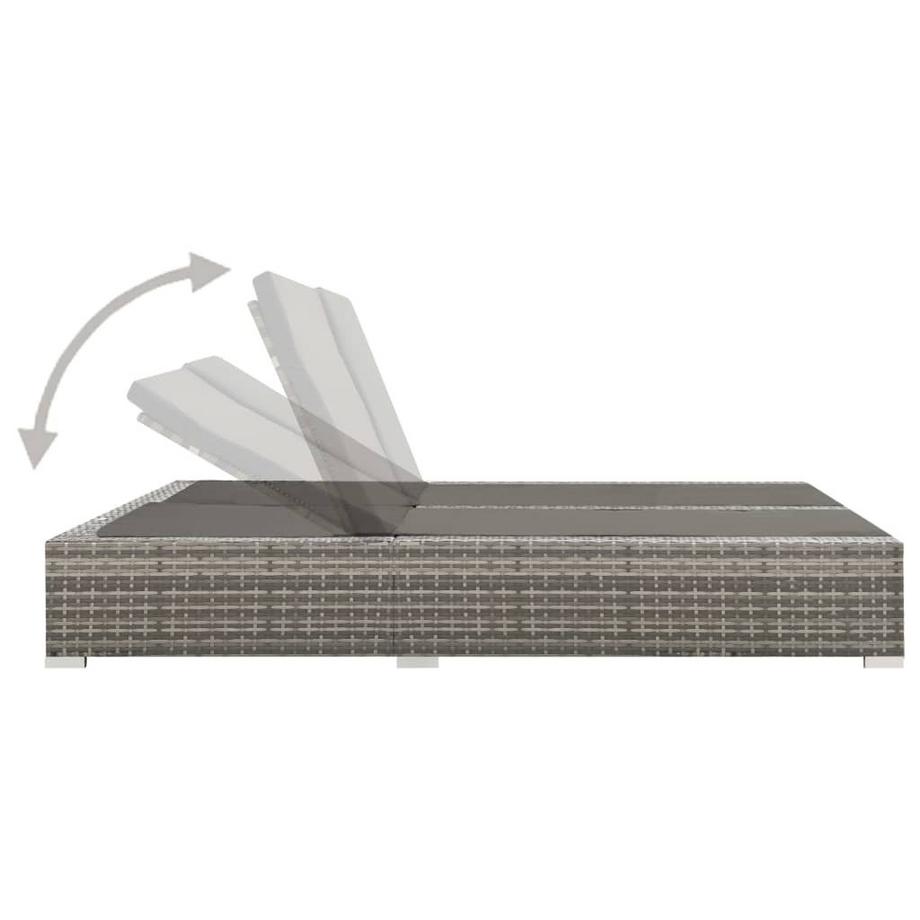 VidaXL lettino prendisole Polirattan  