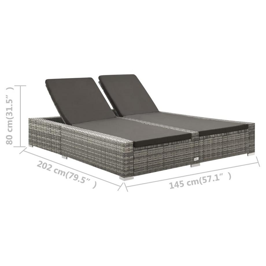 VidaXL lettino prendisole Polirattan  