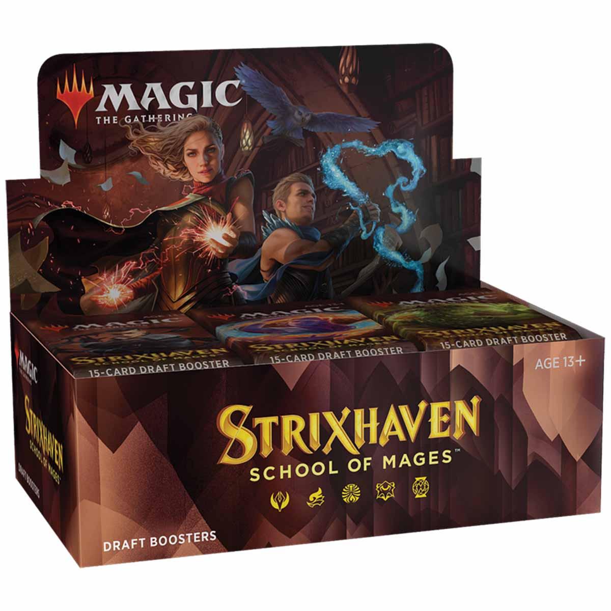 Wizards of the Coast  Strixhaven School of Mages Draft Booster Box - Magic the Gathering 