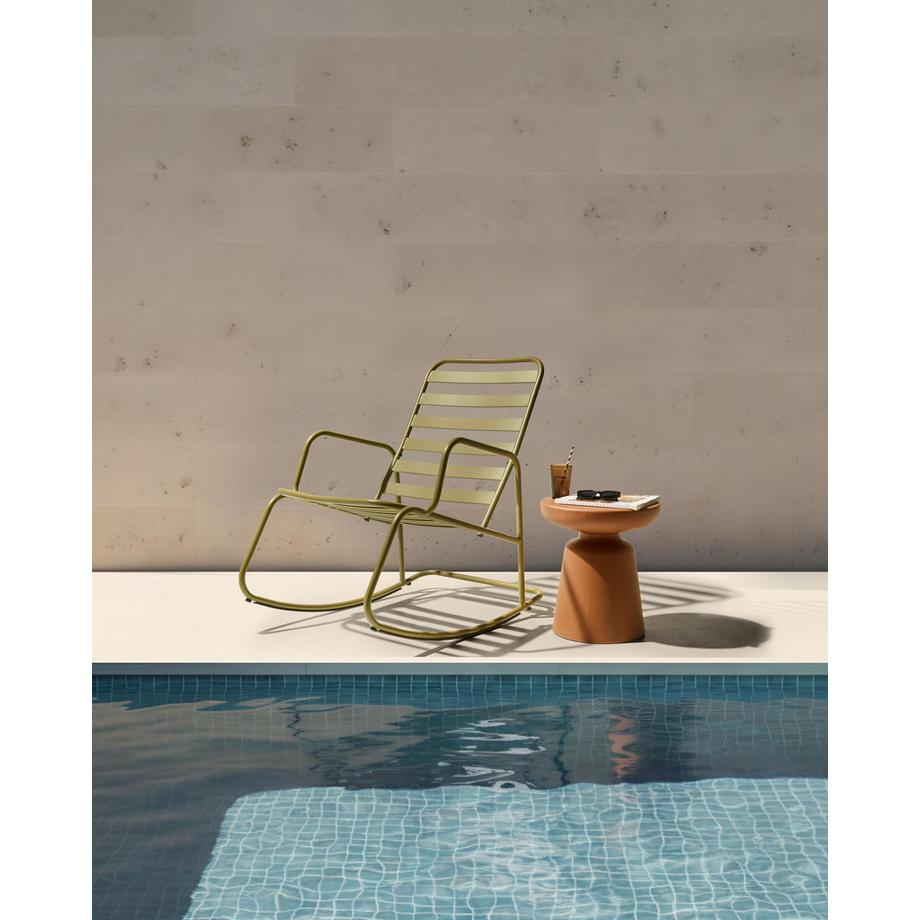 Beliani Sedia a dondolo da giardino en Alluminio Moderno TURI  