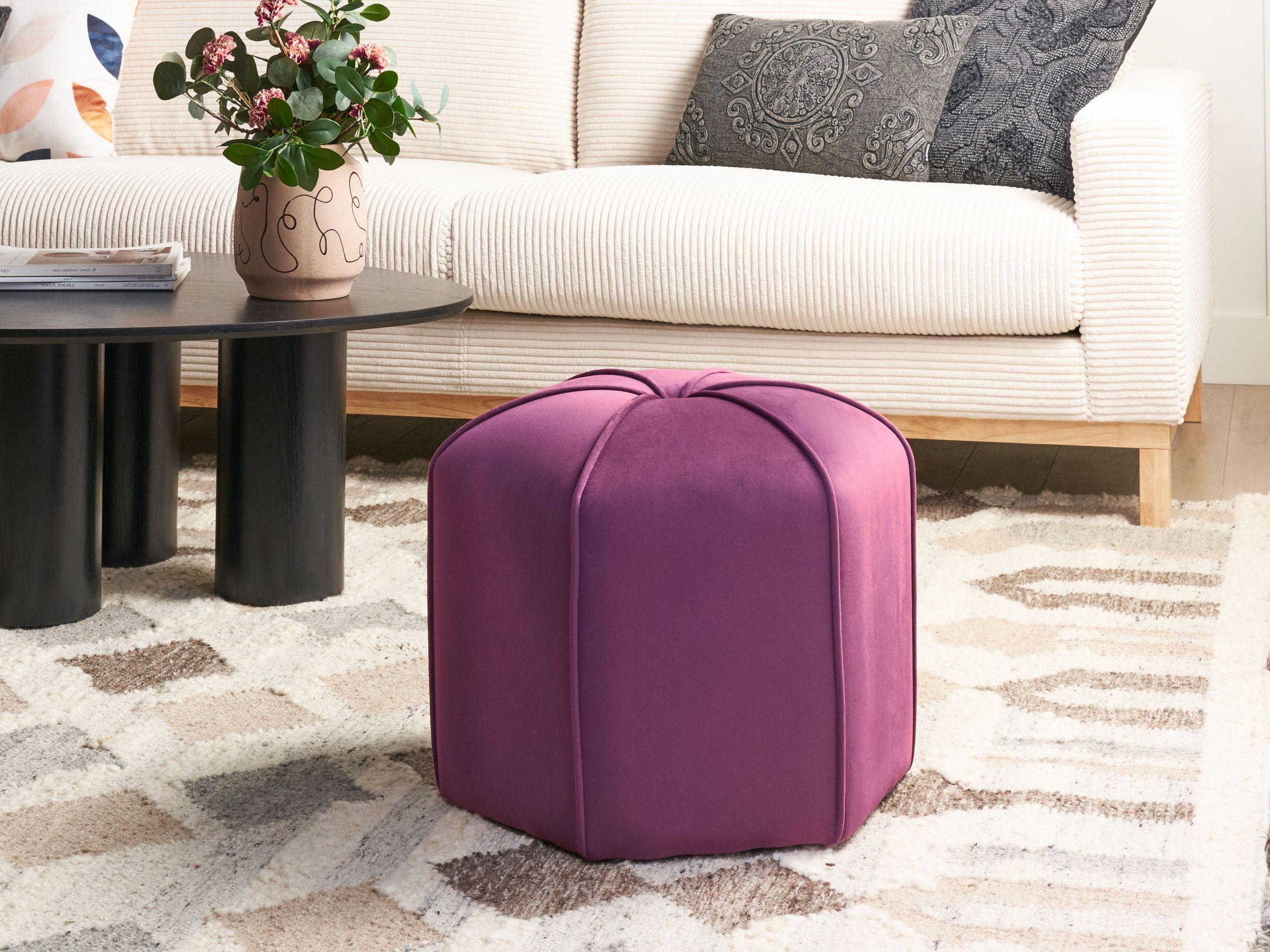 Beliani Pouf aus Samtstoff Modern WISHEK  