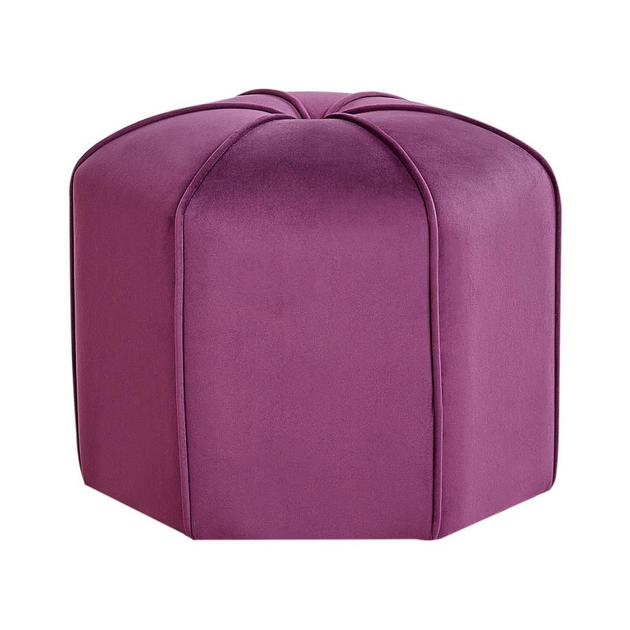 Beliani Pouf en Velours Rétro WISHEK  