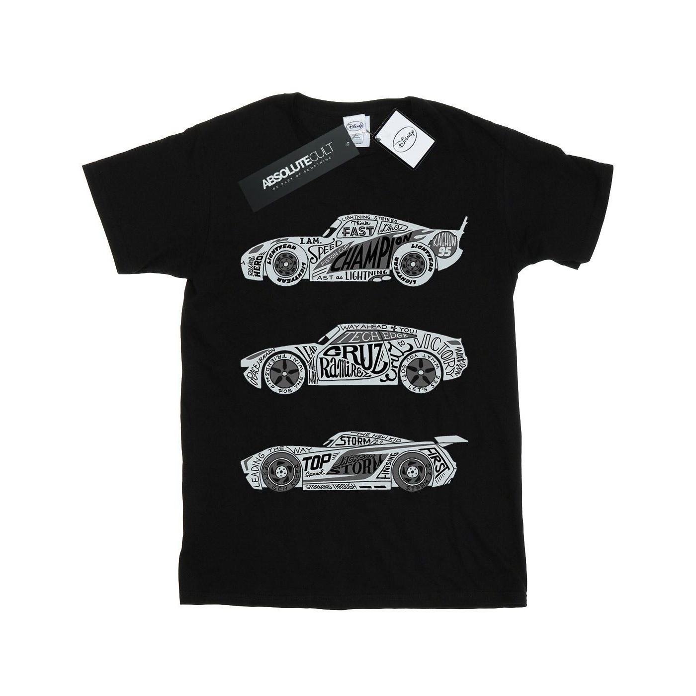Image of Cars Text Racers Tshirt Jungen Schwarz 140/146
