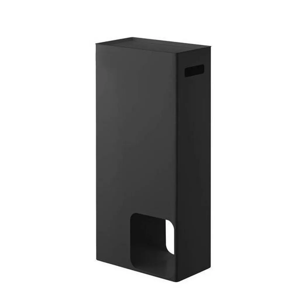 Yamazaki Toilettenpapierhalter "Tower 48 cm, Schwarz"