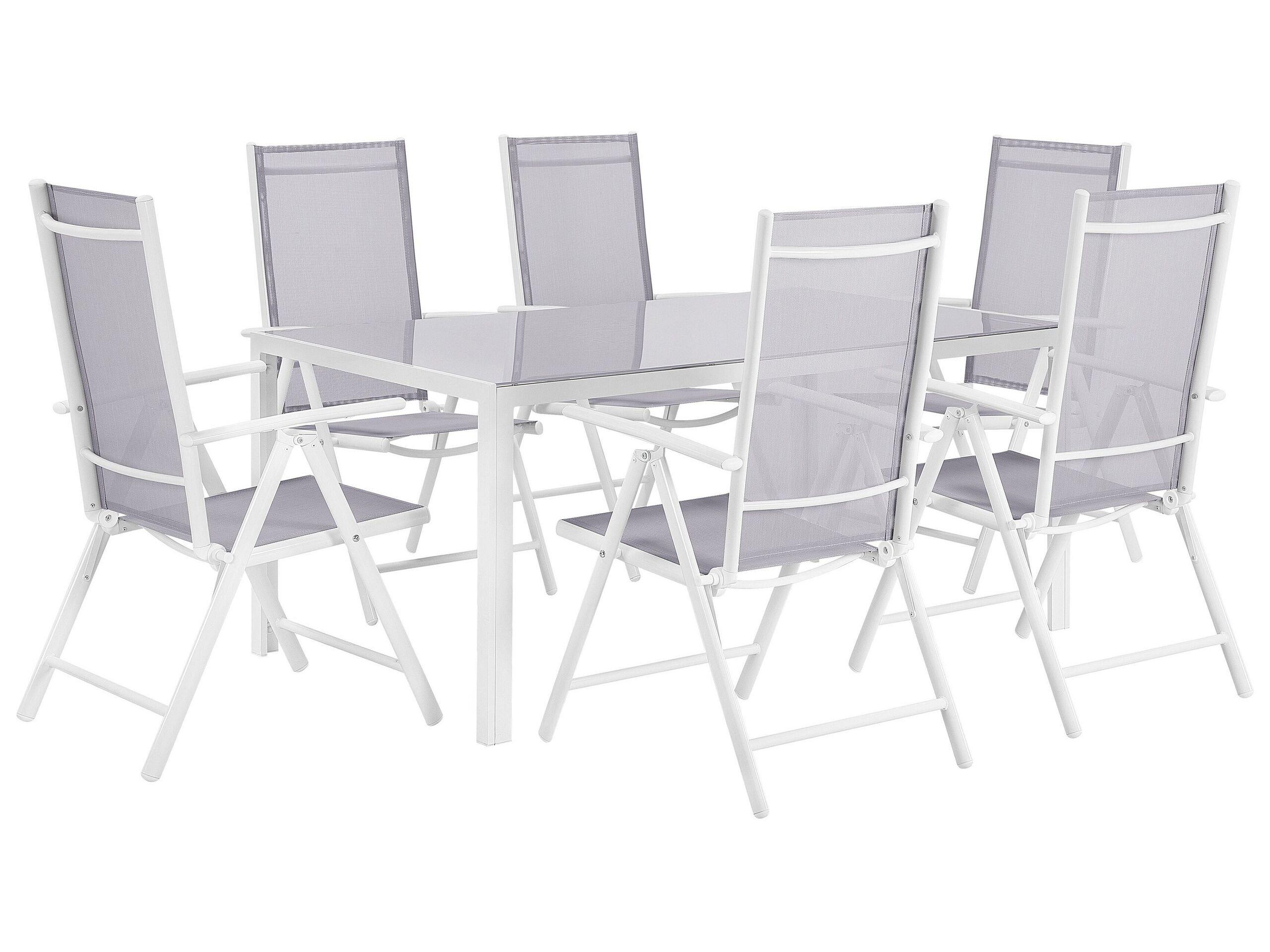 Image of Gartentisch Set aus Aluminium Modern CATANIA Gartentisch Set aus Aluminium Modern CATANIA